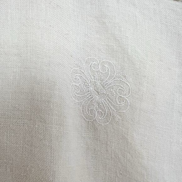 Vintage Y2K Deane & White Linen Wide-Leg Embroidered Pants 8 Cottagecore - Picture 3 of 7